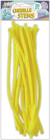 Drát plyšový CPT 660005 300mm 20ks žlutý