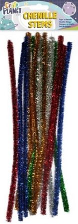 Drát plyšový CPT 6601102 300mm 15ks metalický mix barev