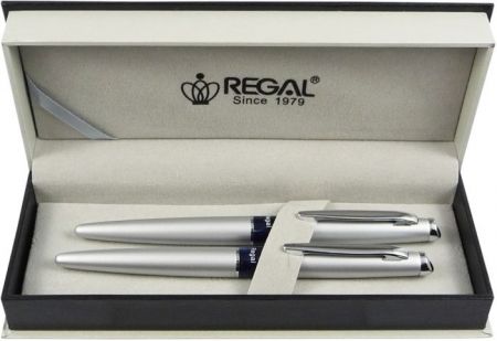 Kuličkové pero + inkoustové pero Mercurius - stříbrná