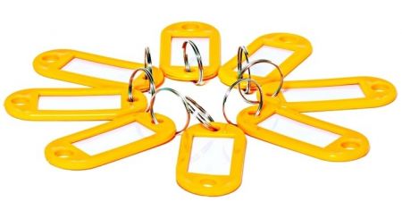 Jmenovka na klíče 10ks žlutá 009025