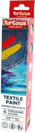 Barvy na textil Toy color 25ml 6ks