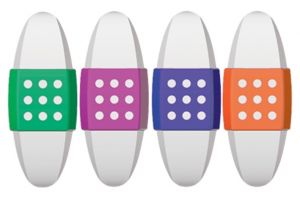 Pryž Colorino oboustranná bílá