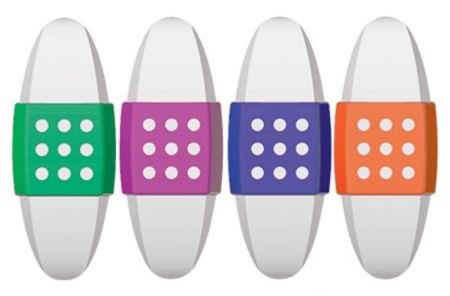 Pryž Colorino oboustranná bílá