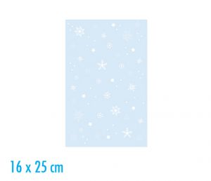 Sáček celofán průhledný 16x25cm vločky LUMA