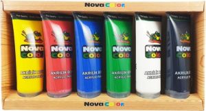 Barvy akrylové NC-2200 sada 6x75ml