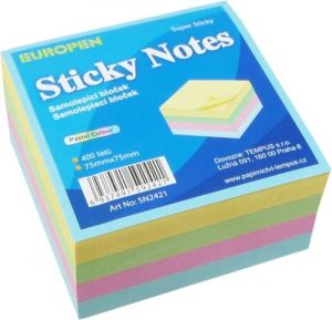 Bloček samol. pastel 75 x 75 MIX barev 400l kostka