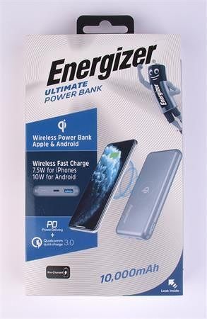 Power banka "Ultimate", bezdrátové Qi nabíjení, 10000 mAh, 10W, ENERGIZER QE10007PQ