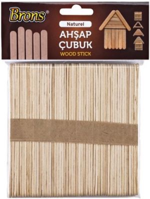 Špachtle dřevo 17mm 50ks přírodní BR-901