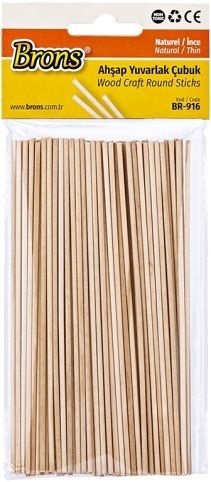 Tyčky dřevo 2x145mm přírodní cca 100ks BR-916