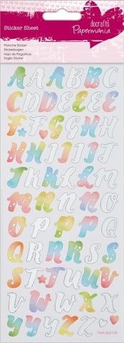 DO samolepky PMA 806109 Watercolour Alphas