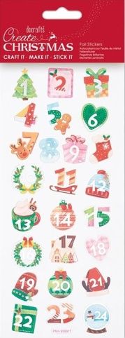 DO samolepky PMA 828917 vánoční Advent Numbers