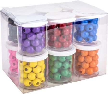 Korálky BR-694 plastové matné mix barev 12ks