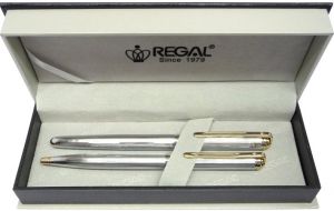 Kuličkové pero + inkoustové pero Harmonie - stříbrná