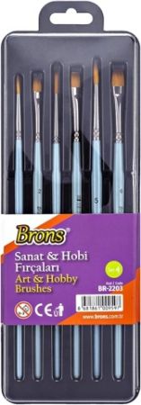 Štětec BR Art synt. kulatý 1,3,5 + plochý 4,6,8 BR-2203