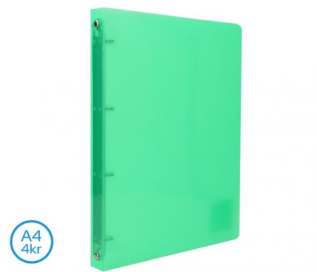 Pořadač LUMA A4 diagonální 4kroužkový zelený