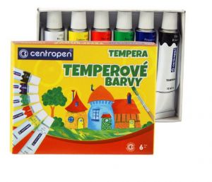 Barvy temperové CENTROPEN 6 barev 12ml