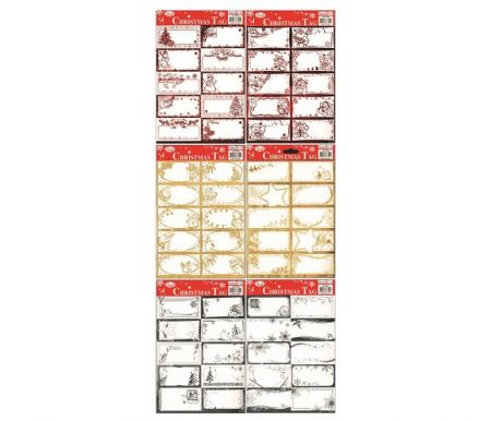 Samolepicí jmenovky na dárky mix, 10ks