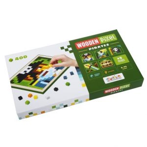 CUBIKA 14910 Pixel V piráti - dřevěná mozaika 400 kostiček a 7 předloh