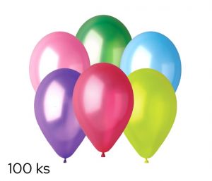 Nafukovací balónek metalový mix 26cm 10"