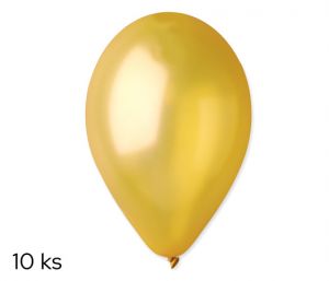 OB balónky GM90 - 10 balónků 26cm metalická zlatá