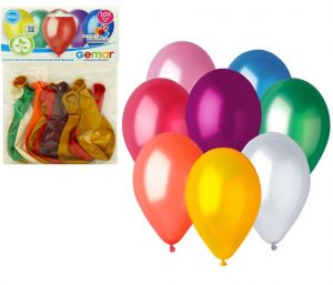OB balónky GM90 - 10 balónků 26cm metalická mix barev
