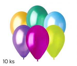 OB balónky GM90 - 10 balónků 26cm metalická mix barev