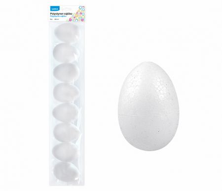 Polystyren vajíčko 8cm, 8 ks v bal.