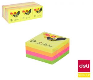 Bloček samolepící kostka STICK UP 51x51mm 4x100l NEON DELI EA03303
