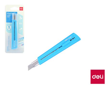 Nůž 126mm odlamovací DELI modrý