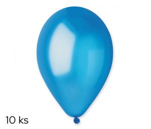 OB balónky GM90 -10 balónků, modré metal.
