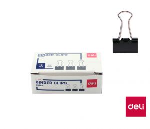 Binder clip 15mm,12ks DELI EZ66