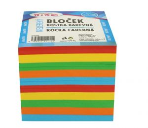 Bloček KOSTKA barevná 90x90mm nelepená LUMA