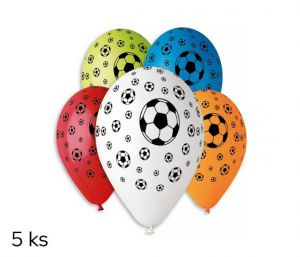 Balónky obyčejné fotbalový míč 5ks