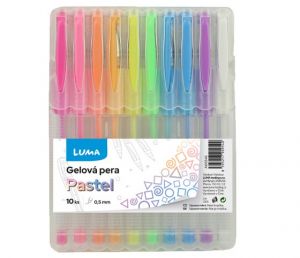 Gelové pero 10 barev PASTEL LUMA