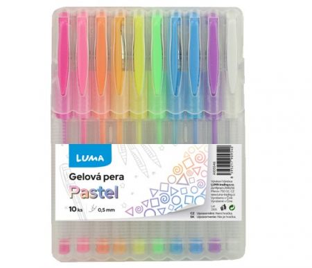 Gelové pero 10 barev PASTEL LUMA