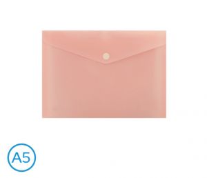 Obal spisový s klopou a drukem A5 pastel LUMA, růžový