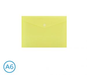 Obal spisový s klopou a drukem A6 pastel LUMA, žlutý