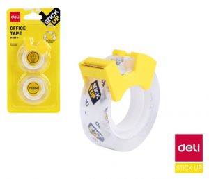 Lepící páska transparentní 12mmx18,3m 2ks + ruční odvíječ STICK UP
