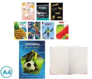 Kniha záznamová A4 linka, mix