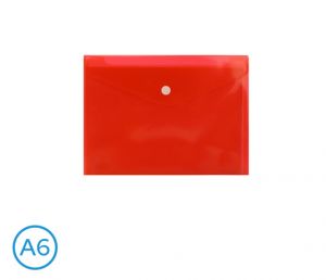 Obal spisový s klopou a drukem A6 LUMA, červený