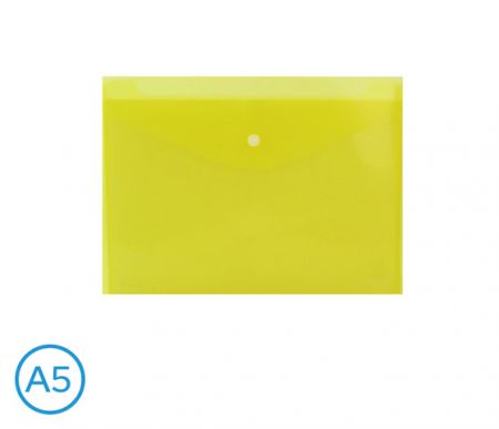 Obal spisový s klopou a drukem A5 LUMA, žlutý