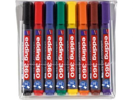 Popisovač EDDING 360 na bílé tabule, sada 8ks