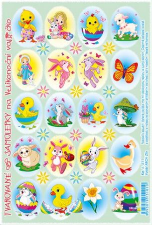 Rovné velikonoční samolepky - kačenka