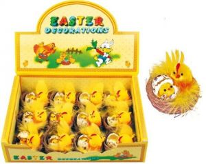 Velikonoční kuřátka v hnízdě 6cm - 1KS