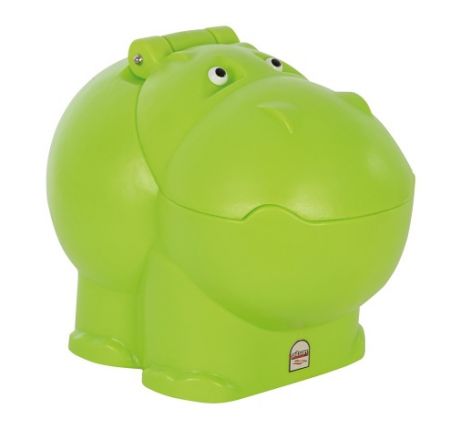 Plastový box na hračky hroch zelený