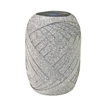 Dárková stuha 10m, třpytivá stříbrná