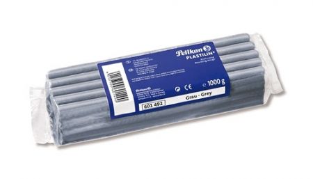 Plastelína 680,šedá,blok 1000g
