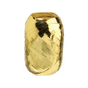 Dárková stužka 20 m x 5 mm, metalická, zlatá