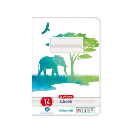 Sešit notový A5/8 listů, GREENline Slon