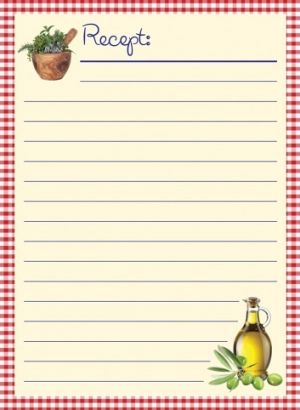 Volné listy na recepty 20ks